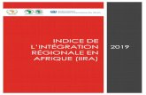 INDICE DE L’INTÉGRATION 2019 · 2020-05-14 · CER Communauté des Etats sahélo-sahariens Communauté économique régionale COMESA Marché commun de l’Afrique orientale et