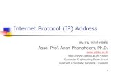 Internet Protocol (IP) Address · Internet Protocol Address (IPv4) prefix suffix. 6 Internet Classes Classfull Addressing. 7 IP Address Class. 8 IP Address Class A 50% B 25% C 12.5%