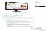 Écran HD élégant de grande valeur - Philips€¦ · Philips Moniteur à écran ACL avec SmartTouch E-line de 50,8 cm (20") HD+ 202E2SB Écran HD élégant de grande valeur Avec