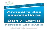 Annuaire des associations - Forges-les-Bains · Annuaire des associations 2017-2018 FORGES-LES-BAINS Mairie - 9 rue du docteur Babin - 91470 Forges-les-Bains Tél : 01 64 91 03 29