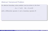 Abstract Variational Problem · 2012-04-13 · SIAM FR26: FEM with B-Splines Basic Finite Element Concepts { Abstract Variational Problems 2-4, page 1. Abstract Variational Problem