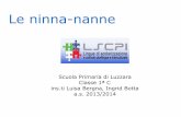 Le ninna-nanne€¦ · Le ninna-nanne Scuola Primaria di Luzzara Classe 1ª C ins.ti Luisa Bergna, Ingrid Botta a.s. 2013/2014