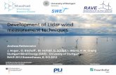 Development of Lidar wind measurement techniques · SWE (within LIDAR project) • Designed for nacelle-based applications • Adapted to Windcube by AventLidar Technology • Allows