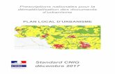 Standard CNIG PLU · 2018-10-08 · Standard CNIG PLU v2017b Titre Prescriptions nationales pour la dématérialisation des documents d’urbanisme Sous-titre Plan local d'urbanisme