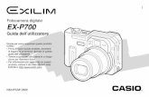 K824PCM1DMX EX-P700 · ricaricabile (NP-40) CD-ROM Telecomando a scheda (WR-4C) Cavo USB Guida di consultazione rapida Fotocamera Cinghia (CASIO Digital Camera Software) Cavo audio/video