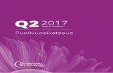 Q2 - deetee.com · Detection Technology Q2 2017: Kasvu tavoitteiden mukainen, tulos vahvistui Huhti-kesäkuu 2017 lyhyesti • Liikevaihto kasvoi 16,8 % 20,4 miljoonaan euroon (17,5)