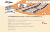 TWIN MASTERcatalarem.com/travaux/amiel/unite/articules/twinmaster.pdf · TWIN MASTER CARACTÉRISTIQUES-Sommier relaxation électrique de 8,5 cm de haut seulement.- Cadre bois multiplis