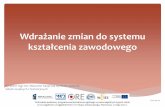 Wdrażanie zmian do systemu kształcenia zawodowegowsm.warszawa.pl/dokumenty_do_pobrania/11_05_2012/Dyr... · 2016-09-23 · Ramowy plan nauczania. Wdrożenie podstawy programowej