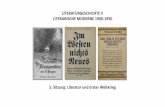 5. Sitzung: Literatur und Erster Weltkrieg · LITERATURGESCHICHTE V LITERARISCHE MODERNE 1900-1950 5. Sitzung: Literatur und Erster Weltkrieg