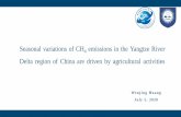 Seasonal variations of CH4 emissions in the Yangtze River4 sources within the Yangtze River Delta (YRD) region at seasonal timescales and identify the main sources that control the