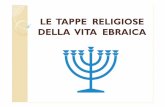 LE TAPPE RELIGIOSE DELLA VITA EBRAICA · Con la maturità religiosa (bar/bat-mitzwah) Si partecipa attivamente e da protagonisti alla vita comunitaria Si assume la responsabilità