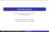 Memória externa - FACOMclaudio/Cursos/AOC1/Slides/aoc1_cap05_mem_… · MAC 344 - Arquitetura de Computadores Prof. Siang Wun SongMemória externa. Disco magnético O disco magnético