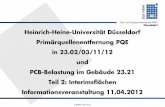 Bau- und Liegenschaftsbetrieb NRW Düsseldorf Heinrich ......Interimsflächen für PQE in 23.02/03/11/12 + 23.21 BLB-NRW April 2012 BLB/Ausstattung: • Büroflächen in der 1., 4.-6.