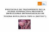 Presentación de PowerPoint · – Vejiga hiperactiva idiopática con síntomas de incontinencia urinaria, urgencia y frecuencia en pacientes adultos que no han respondido adecuadamente