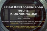 Latest KiDS cosmic shear results: KiDS-VIKING-450 · 1 0.000 ± 0.039 Redshift o↵set bin 2 z 2 0.000 ± 023 Redshift o↵set bin 3 z 3 0.000 ± 0.026 Redshift o↵set bin 4 z 4