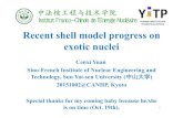 Recent shell model progress on exotic nucleicanhp2015/slide/week2/Yuan.pdf · Recent shell model progress on exotic nuclei Cenxi Yuan Sino-French Institute of Nuclear Engineering