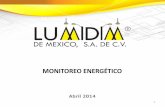 MONITOREO ENERGÉTICO - Lumidim de México · de Monitoreo El Sistema de Monitoreo me permite ver el estado actual del equipo o analizar el comportamiento del mismo en un rango de