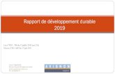 Rapport de développement durable 2019 - avignon.fr€¦ · Rapport de développement durable 2019 Contact : Rigal Mireille Directrice de projet Développement durable mireille.rigal@mairie-avignon.com