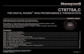 CT8775A,C - Honeywell€¦ · All wiring must comply with local codes and ordinances. If unsure about household wiring procedures, call your local heating/air conditioning contractor.