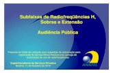 Subfaixas de Radiofreqüências H, Sobras e Extensão ......2010 –Res. 454 (H + TDD + 20 MHz) com cap de 85 MHz –170 milhões Total atual: 360 MHz (Res. N.º454/06) 2010 –Destinação