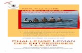 Challenge Leman des entreprises - Aviron Thonon · 2017-11-14 · Challenge Leman des entreprises 11 juin 2016 après une préparation encadrée de quelques séances, rencontrez les