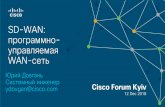 SD-WAN: программно управляемая WAN-сеть · 2018-12-12  · Cisco Forum Kyiv 12 Dec 2018 SD-WAN: программно-управляемая WAN-сеть Юрий