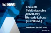 Encuesta Telefónica sobre COVID-19 y Mercado Laboral ... · Fuente: INEGI, Encuesta Telefónica sobre COVID-19 y Mercado Laboral. Abril de 2020. AUSENCIA LABORAL Distribución porcentual