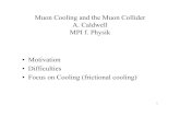 Muon Cooling and the Muon Collider A. Caldwell MPI f ... · Final stages of muon trajectory in gas cell. 30 Helium 1 10 10 2 10 3 10-4 10-3 10-2 10-1 1 10 10 2 10 3 Oscillations about