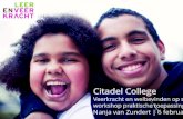 Citadel College · • Meditatie/mindfulness in verschillende culturen bespreken (filosofie / levensbeschouwing / geschiedenis) • Onderzoeken werking hersenen (biologie) • Mindfulnesstraining