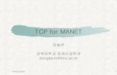 TCP for MANET · 2012-05-09 · Resume all timers and variables. KRnet 2003 16 동작 예(1/4) Source Dest Source FP Dest . KRnet 2003 17 동작 예(2/4) Source FP Dest RFN Source