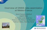 Overview of GNSS data assimilation at Météo-France...Cliquez pour modifier le style du titre Cliquez pour modifier le style des sous-titres du masque 1 Overview of GNSS data assimilation