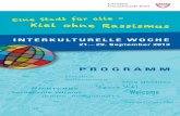 PROGRAMM - frsh.de · 2017-12-10 · Zum bundesweiten Auftakt der Interkulturellen Woche 2013 laden der Ökumenische Vorberei - tungsausschuss und die Landeshauptstadt Kiel gemeinsam