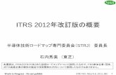 JEITA半導体部会 - ITRS 2012年改訂版の概要semicon.jeita.or.jp/STRJ/STRJ/2012/01_IRC.pdfWork in Progress - Do not publish STRJ WS: March 8, 2013, IRC Source: 2011 ITRS -