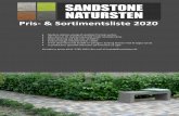 Pris- & Sortimentsliste 2020 - Sandstone Natursten · Sandstone Sahara, Red, Grey, Olive, Naturel, Mahogni, Nordic, Summer 349 kr./m2 299 kr./m2 Sandstone Koks NYHED 349 kr./m2 Sandstone