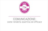 WIC - Comunicazione Assertiva PP · COMUNICAZIONE ASSERTIVA – Reggio Emilia – 28 Maggio 2015 Federica Broccoli . COMUNICAZIONE EFFICACE …. " Come parlare alle persone Come entrare