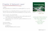 Chapter 4 Network Layer - Burapha Universitynutthanon/887230/... · 2014-01-19 · Network Layer 4-5 Two key network-layer functions forwarding: เคลื่อนย้าย