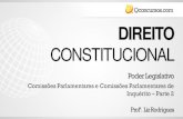CONSTITUCIONAL€¦ · DIREITO CONSTITUCIONAL Profª. Liz Rodrigues Poder Legislativo Comissões Parlamentares e Comissões Parlamentares de Inquérito –Parte 2. Comissões Parlamentares