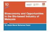 Bioeconomy and Opportunities in the Bio-based Industry of ...Bioec… · Malaysia joins emerging trend of countries establishing Bioeconomy Roadmaps: UNITED STATES ... A platform