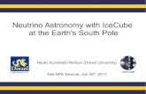 Neutrino Astronomy with IceCube at the Earth's South Pole · 2018-12-28 · Earth IceCube IceCube backgrounds are ... • Within z < 0.03 • FFIR(60 micron) > 4 Jy • Fradio(1.4