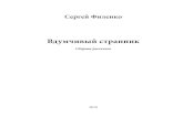 Вдумчивый странникavtor.karelia.ru/elbibl/filenko/Book_Strannik.pdf · 2011-08-10 · Север Заметки на стене снежной пещеры (из