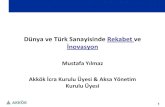 Dünya ve Türk Sanayisinde Rekabet ve · 2011-12-01 · Çin ve Japonya ABD’nin ... İnovasyon ve Çeşitlilik Faktörleri İş Dünyasının Gelişmişlik Düzeyi İnovasyon.