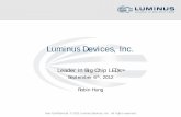 Luminus Devices, Inc. - CIOE Chip High Power LEDs fo… · – High power LED creates high thermal request thermal design ... UV Industrial Curing UV LED Description ... 360 370 380