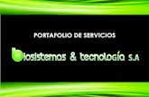 PORTAFOLIO DE SERVICIOS - byt.com.cobyt.com.co/biosistemas-y-tecnologia/images/portafolio-virtual-byt... · cali cado con experiencia y capacidades en uno o más sistemas de gestión
