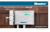 PROGRAMADOR DE RIEGO PRO-HC - Hunter Industries€¦ · Montaje del programador en la pared (continuación) 1. Utilice el agujero en la parte superior del programador como referencia