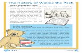 The History of Winnie-the-Pooh - Waterside Primary Academy€¦ · A Bear of Very Little Brain Winnie-the-Pooh, or Pooh Bear as he is usually called, doesn’t think he is very clever.