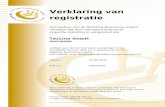 Verklaring van registratie · Verklaring van registratie Het bestuur van de Stichting Normering Arbeid verklaart dat door een geaccrediteerde inspectie-instelling is vastgesteld dat