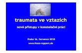 traumata ve vztazích - Konstelace traumatu...traumata ve vztazích nové přístupy v konstelační práci Praha 16. července 2010