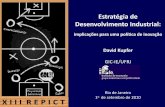 Estratégia de Desenvolvimento Industrial€¦ · Estratégia de Desenvolvimento Industrial: Implicações para uma Política de Inovação - David Kupfer - GIC-IE/UFRJ - XIII REPICT