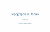Topographie du thoraxuniv.ency-education.com/uploads/1/3/...topographie... · 3. Face post du thorax : •Ligne scapulaire passe par la pointe de l’omoplate. •Ligne des épineuses