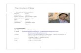 Curriculum Vitae · 2018-05-24 · Curriculum Vitae 1. Personal Information: Name Adel Surname Spotin Date of birth December 1981 Place of birth Tabriz, Iran Sex Male Nationality